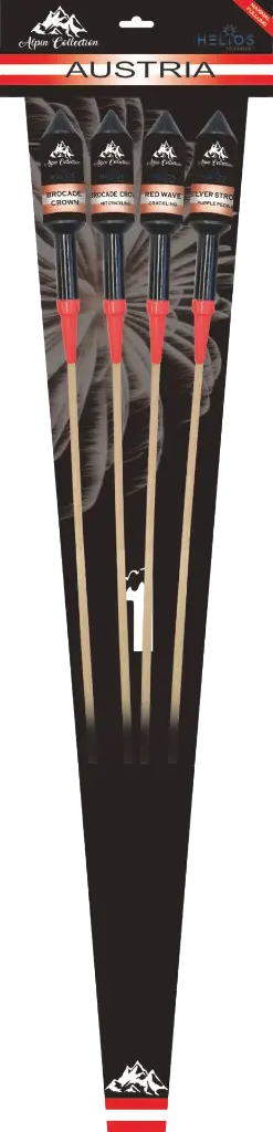 [00646] Raketenset "Austria 1" mit 4 Zylinderraketen (70g)