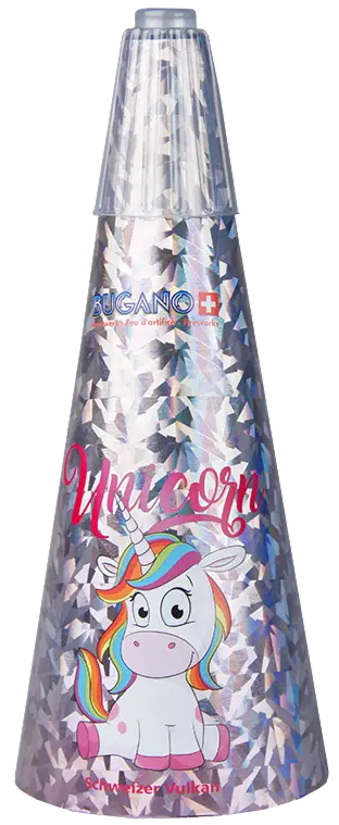 [01006] BUGANO VULKAN "Unicorn" - Goldblüten + blaue & pinke Sterne
