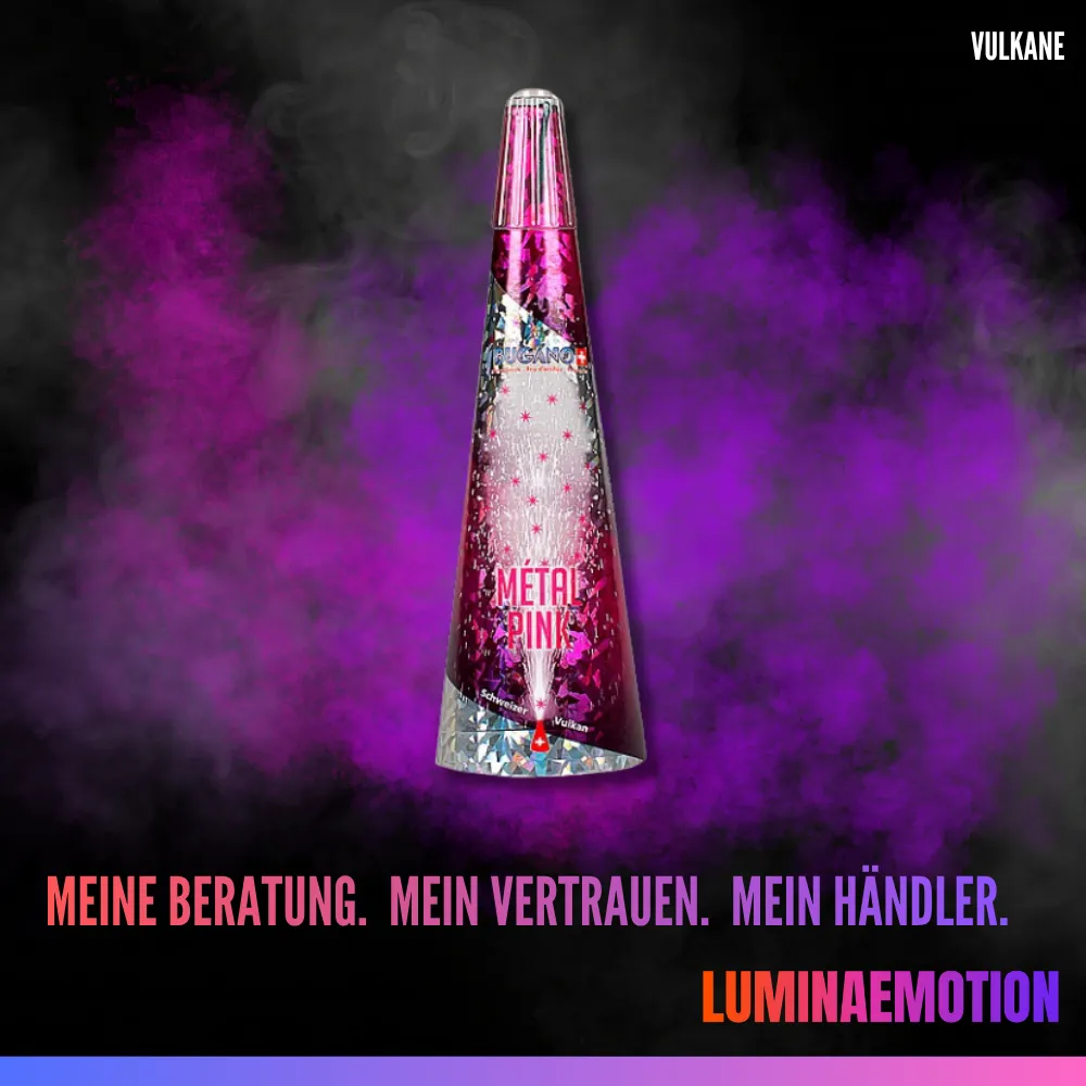 [00016] BUGANO VULKAN "Metal Pink" - Silverfunken + pinke Sterne