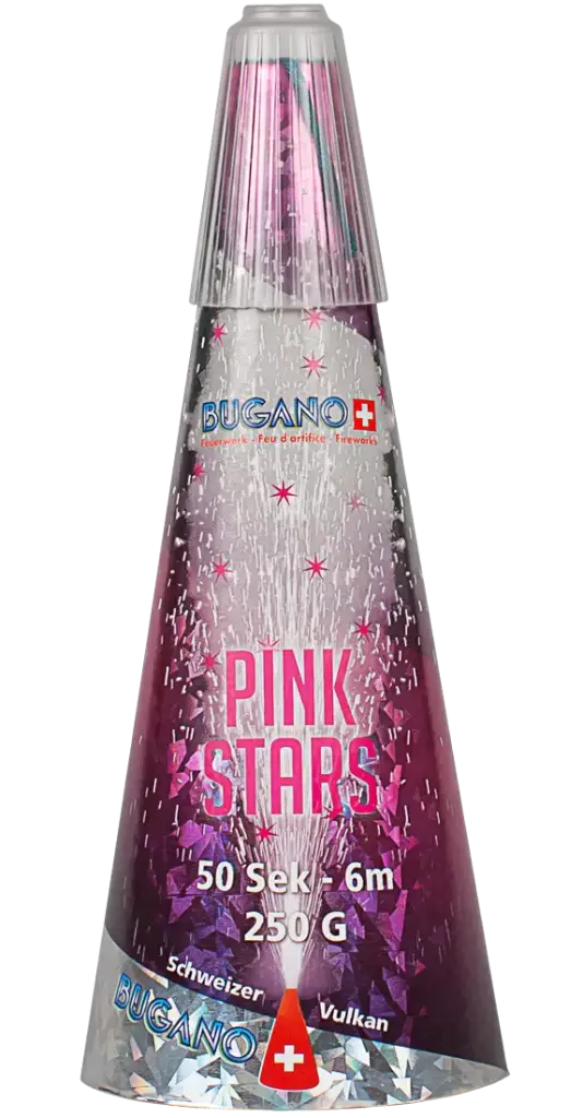 [00016] BUGANO VULKAN "Metal Pink" - Silverfunken + pinke Sterne