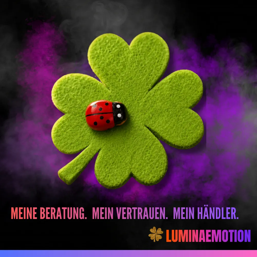 Kleeblatt und Marienkäfer