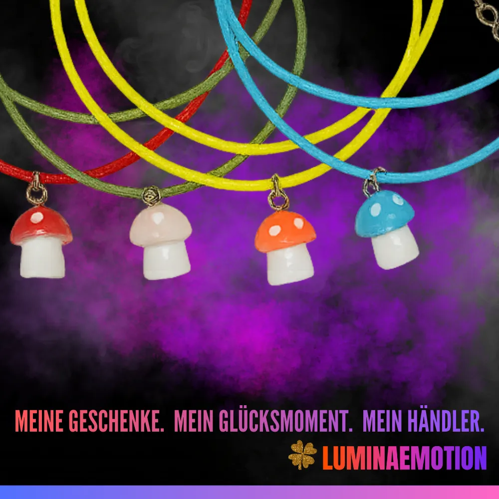 Kette bunt mit Pilz, div. Farben