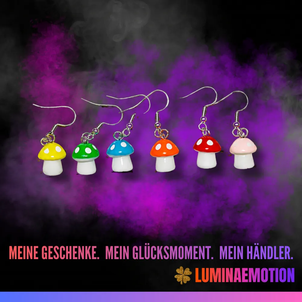 Ohrstecker Pilz (vergoldet/versilbert)
