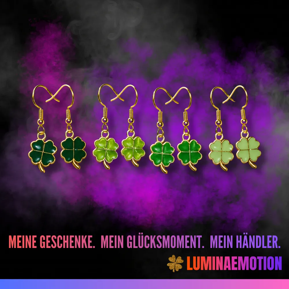Ohrstecker Kleeblatt (vergoldet)