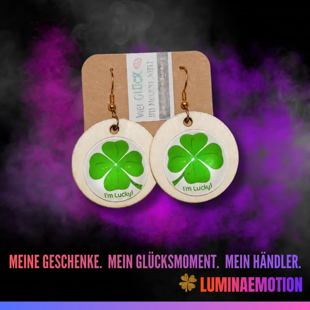 Ohrstecker Holz/Glas